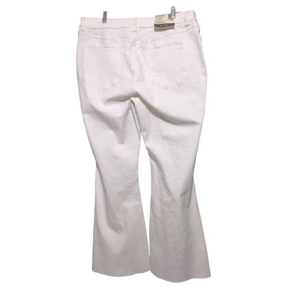 DL1961 Bridget Boot White Raw Hem High Waist Jeans Womens Plus Size 18W NWT - Picture 8 of 14